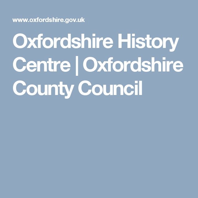 Oxfordshire History Centre Oxfordshire UK